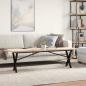 Preview: Couchtisch X-Gestell 160x40x45,5 cm Massivholz Kiefer Gusseisen