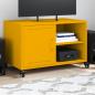 Preview: ARDEBO.de - TV-Schrank Senfgelb 68x39x43,5 cm Stahl