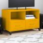 Preview: ARDEBO.de - TV-Schrank Senfgelb 68x39x43,5 cm Stahl