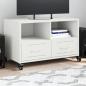 Preview: ARDEBO.de - TV-Schrank Weiß 68x39x43,5 cm Stahl
