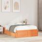 Preview: Massivholzbett ohne Matratze Wachsbraun 120x200 cm Kiefernholz