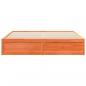 Preview: Massivholzbett ohne Matratze Wachsbraun 180x200 Kiefernholz