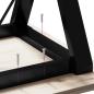Preview: ARDEBO.de - Esstisch Y-Gestell 200x100x75cm Massivholz Kiefer und Gusseisen