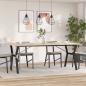 Preview: Esstisch Y-Gestell 200x100x75cm Massivholz Kiefer und Gusseisen