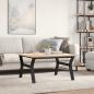 Preview: Couchtisch Y-Gestell 90x90x45cm Massivholz Kiefer und Gusseisen