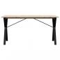 Preview: Esstisch Y-Gestell 160x80x75 cm Massivholz Kiefer und Gusseisen