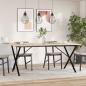 Preview: Esstisch X-Gestell 180x90x75 cm Massivholz Kiefer und Gusseisen