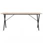 Preview: Esstisch X-Gestell 180x90x75 cm Massivholz Kiefer und Gusseisen