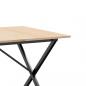 Preview: Esstisch X-Gestell 180x90x75 cm Massivholz Kiefer und Gusseisen