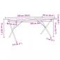 Preview: Esstisch X-Gestell 180x90x75 cm Massivholz Kiefer und Gusseisen