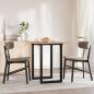 Preview: Esstisch O-Gestell 70x70x75,5 cm Massivholz Kiefer & Gusseisen