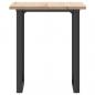 Preview: Esstisch O-Gestell 70x70x75,5 cm Massivholz Kiefer & Gusseisen