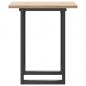 Preview: Esstisch O-Gestell 70x70x75,5 cm Massivholz Kiefer & Gusseisen