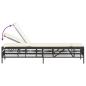 Preview: ARDEBO.de - Sonnenliege mit Auflage Schwarz Poly-Rattan