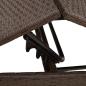 Preview: Sonnenliege mit Auflage Braun Poly Rattan