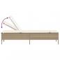 Preview: Sonnenliege mit Auflage Beige Poly Rattan