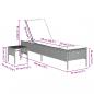 Preview: Sonnenliege mit Tisch und Auflage Schwarz Poly-Rattan
