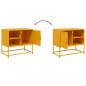 Preview: TV-Schrank Senfgelb 68x39x60,5 cm Stahl