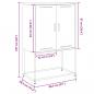 Preview: TV-Schrank Weiß 68x39x60,5 cm Stahl