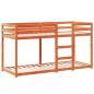 Preview: Etagenbett mit Dach Wachsbraun 90x200 cm Massivholz Kiefer