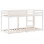 Preview: Etagenbett mit Dach Weiß 75x190 cm Massivholz Kiefer