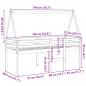 Preview: Hochbett mit Dach Wachsbraun 75x190 cm Massivholz Kiefer