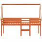 Preview: Hochbett mit Dach Wachsbraun 75x190 cm Massivholz Kiefer