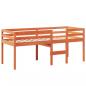 Preview: Hochbett mit Dach Wachsbraun 75x190 cm Massivholz Kiefer