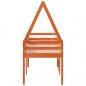 Preview: Hochbett mit Dach Wachsbraun 75x190 cm Massivholz Kiefer