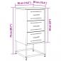Preview: Nachttisch Anthrazit 36x39x78 cm Stahl