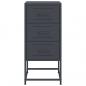 Preview: Nachttisch Anthrazit 36x39x78 cm Stahl