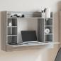 Preview: ARDEBO.de - Wand-Schreibtisch Grau Sonoma 105x48x75 cm Holzwerkstoff