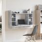 Preview: Wand-Schreibtisch Betongrau 105x48x75 cm Holzwerkstoff