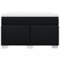 Preview: Boxspringbett mit Matratze Schwarz 120x190 cm Stoff