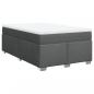 Preview: Boxspringbett mit Matratze Dunkelgrau 120x200 cm Stoff