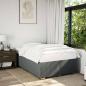 Preview: Boxspringbett mit Matratze Dunkelgrau 120x200 cm Stoff