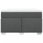 Preview: Boxspringbett mit Matratze Dunkelgrau 120x200 cm Stoff
