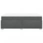 Preview: Boxspringbett mit Matratze Dunkelgrau 120x200 cm Stoff