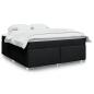 Preview: ARDEBO.de - Boxspringbett mit Matratze Schwarz 180x200 cm Stoff