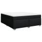 Preview: Boxspringbett mit Matratze Schwarz 180x200 cm Stoff