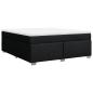 Preview: Boxspringbett mit Matratze Schwarz 180x200 cm Stoff