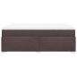 Preview: Boxspringbett mit Matratze Dunkelbraun 160x200 cm Stoff