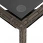 Preview: 3-tlg. Garten-Sofagarnitur mit Kissen Grau Poly Rattan