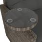 Preview: 3-tlg. Garten-Sofagarnitur mit Kissen Grau Poly Rattan