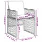 Preview: Gartenstühle mit Kissen 4 Stk. Hellgrau Poly Rattan