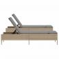 Preview: Sonnenliegen mit Auflagen 2 Stk. Beige Poly Rattan