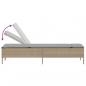 Preview: Sonnenliegen mit Auflagen 2 Stk. Beige Poly Rattan