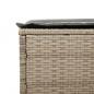 Preview: Sonnenliegen mit Auflagen 2 Stk. Beige Poly Rattan
