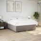 Preview: Bettgestell ohne Matratze Taupe 200x200 cm Stoff