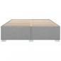 Preview: Bettgestell ohne Matratze Hellgrau 200x200 cm Stoff